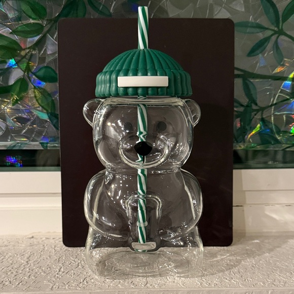 Other - Glass Bear Cup, NEW